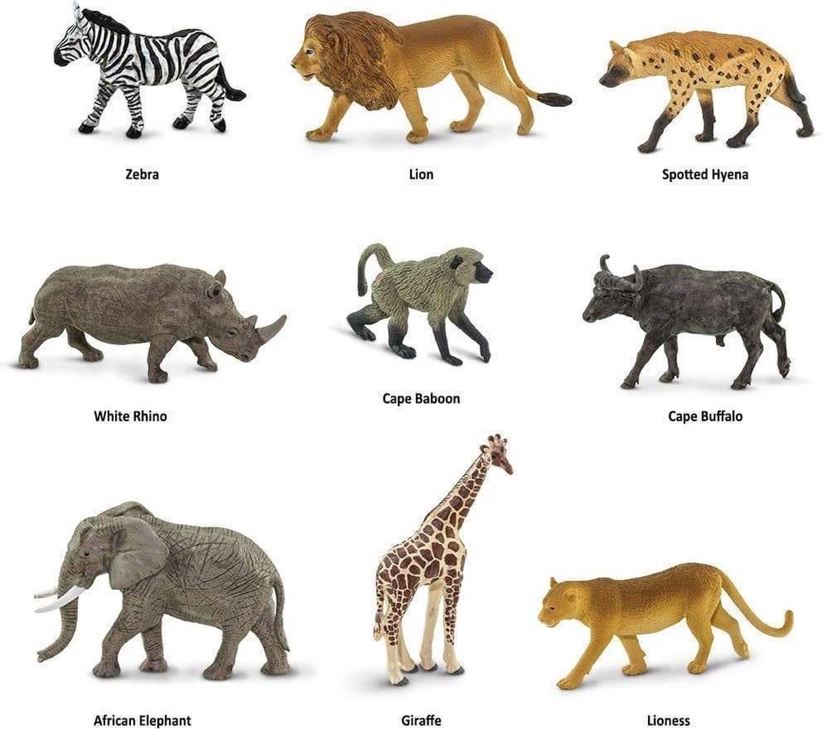 Safari Speelfiguren Zuid afrikaanse Dieren Toob Junior 9 delig
