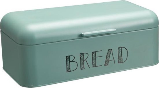 Broodbox metaal / broodtrommel / mint groen / bread / keuken 43 x 23 x 27 | bol.com