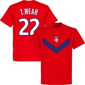 Lille OSC T. Weah 22 Team T-shirt - Rood - M