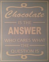 Muursticker Chocolate is the answer