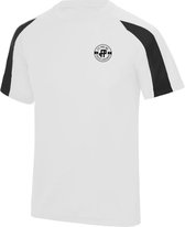 FitProWear Sportshirt Contrast Cool Wit/Zwart Heren Maat M - Korte Mouw - Sportkleding - Trainingskleding - Polyester - Shirt