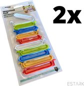 ESTARK® Vershoudclips - Set van 20 x Gekleurde Vershoud Clips / Vershoudknijpers - Zakklemmen - Eten - Voedsel - Vershoud Knijpers - 20 STUKS