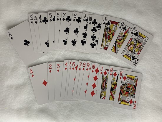 Thumbnail van een extra afbeelding van het spel Speelkaarten 1 stok speelkaarten 4 x 13 kaarten + 2 Jokers , 54 kaarten Pokerkaarten