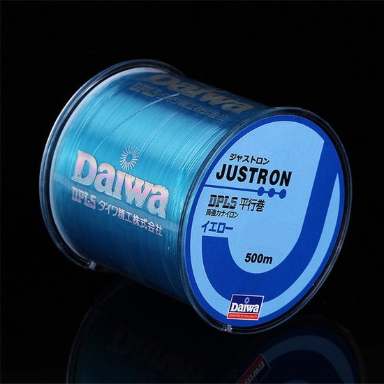 Fil de pêche Daiwa Justron Nylon 500m Blauw 0.40mm Fil Nylon Extra Fort 15.5kg - Fil de pêche pour eau douce et eau salée