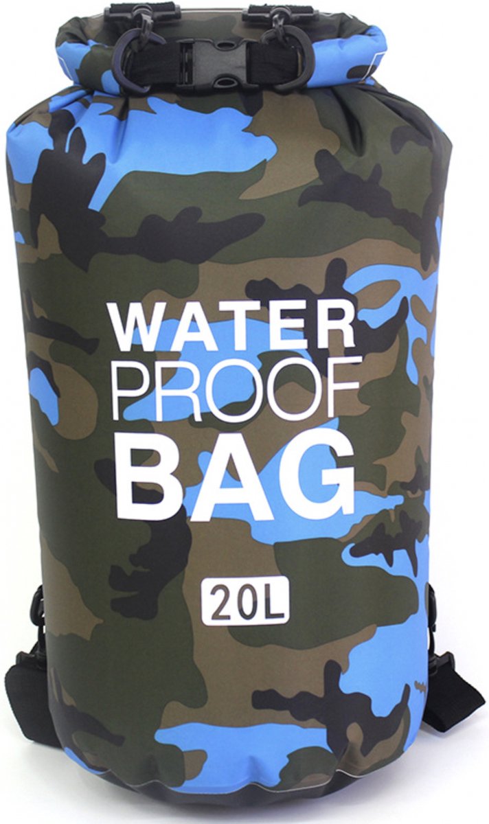 Winkrs | Drybag | Waterproof PVC tas | Blauw 15L | Waterdichte zak | Tas voor op het water | Waterproof Kanotas/zeiltas/boottas