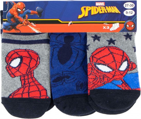 3 paires de chaussettes - Spiderman - Marvel - taille 31-34 | bol