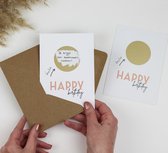 Ideefabriek - Kraskaart Eigen Tekst (3 ST)- Happy Birthday - Verjaardag - Cadeau geven - Cadeau - Verrassing - Tegoedbon geven