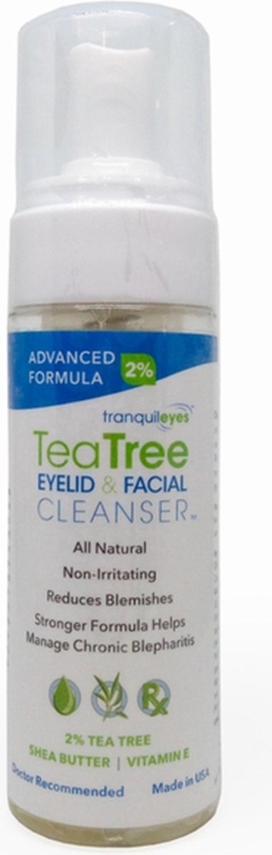 TeaTree Eyelid & Facial cleanser - 180ml - ooglidschuim - oogverzorging - tegen ontstoken ooglidranden
