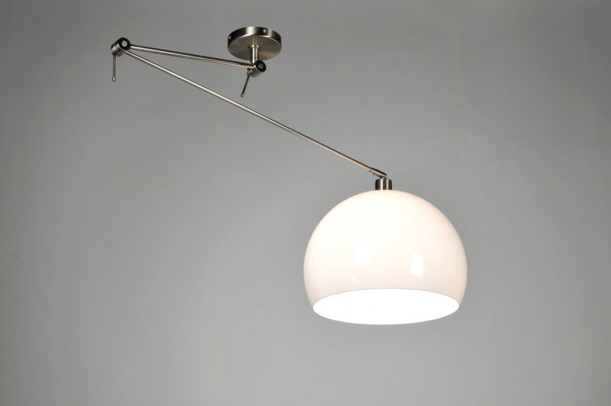 Lumidora Hanglamp 30000 - E27 - Wit - Kunststof - ⌀ 45 cm