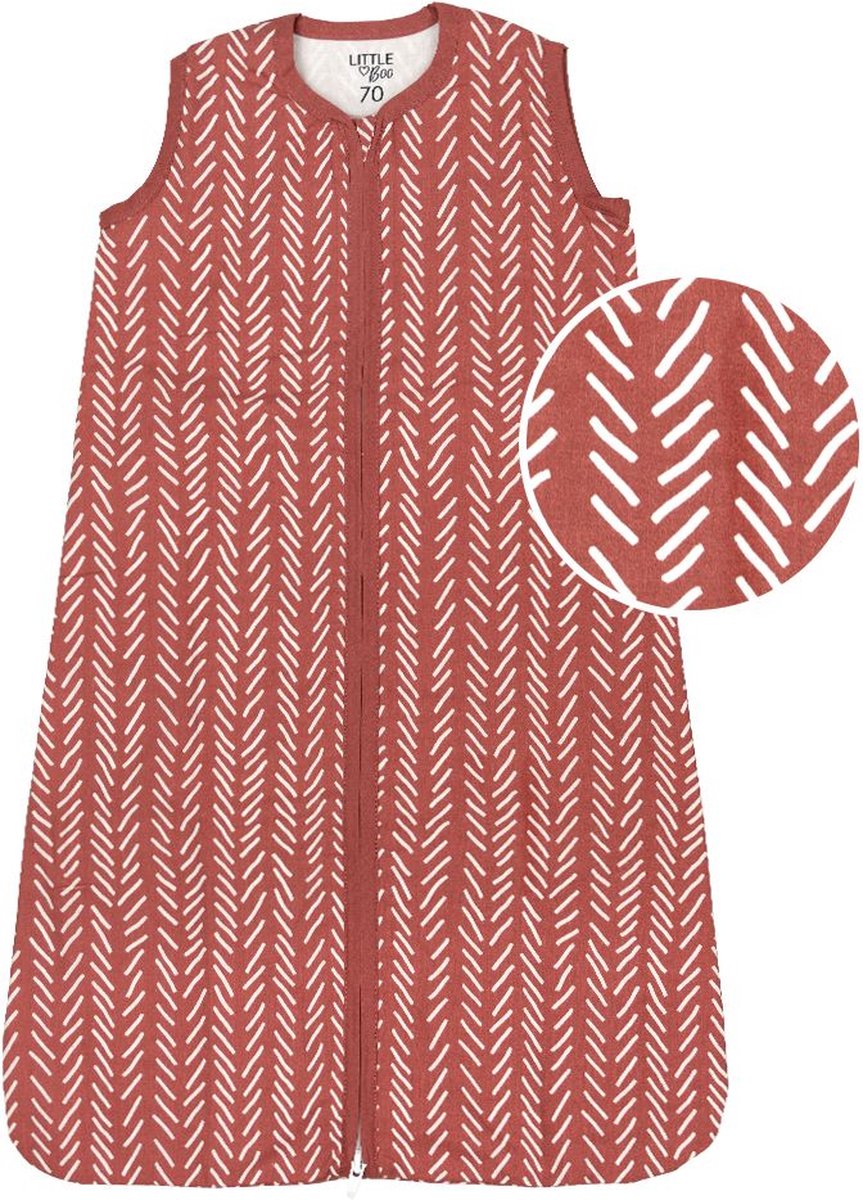 Little Boo Slaapzak - Geweven - ZigZag - Terra Roze - 70cm
