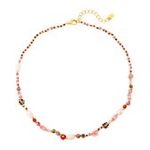 Yehwang | Ketting | Kralen | Bloem | Parel | Roze