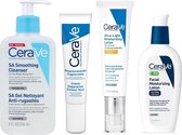 CeraVe Best Selling hydraterende huidverzorgingsset voor gecombineerde huid- Hyaluronic Acid - Salicylic Acids - Niacinamide - Ceramiden - SPF 30