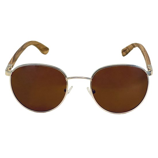 CARFIA vintage zonnebril voor dames, ronde gepolariseerde glazen van hoge kwaliteit met 100% UV-bescherming