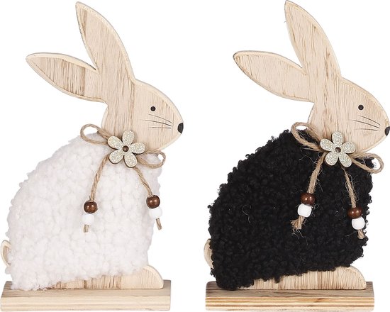 Voorwaarde Rauw Tarief Oneiro's Luxe Decoratie konijn zwart wit 2 assorti - L13xB5xH24cm –  decoratie – pasen... | bol.com