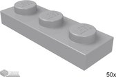 LEGO Plaat 1x3, 3623 Licht blauwgrijs 50 stuks