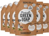 Marcel's Green Soap Handzeep Sandelhout & Kardemom navulling - 6 x 500 ml