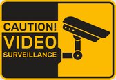 4x Sticker - CCTV Bewaking Camera - Beveiliging Camera  - Waarschuwing Sticker - Camera Toezicht