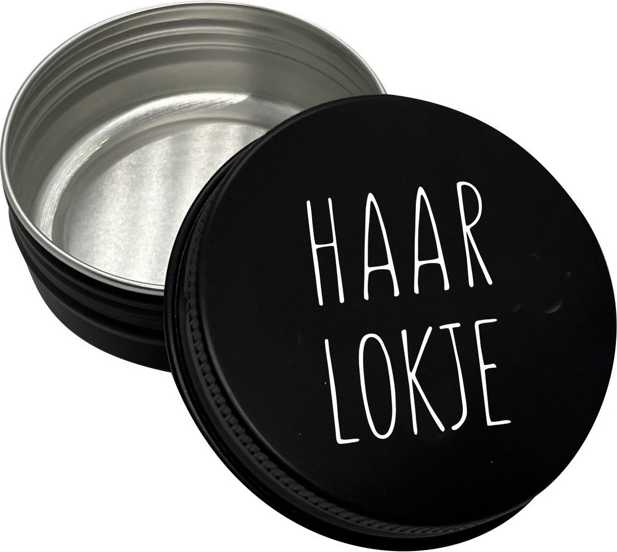 doosje haarlokje - haardoosje - haarblikje - zwart - Sproetiz