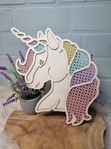 Rotan wand bord Unicorn - babykamer inrichting - kinderkamer - muurdecoratie