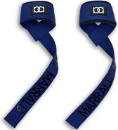 Marrald Lifting Straps - set van 2 - Padded - Anti Slip - fitness cross fit deadlift grip - Blauw