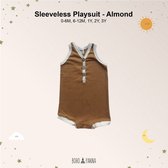 Playsuit - Jumpsuit - Romper - Bruin - Almond - Duurzaam handgemaakt - 2 jaar - 48 maanden