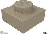 LEGO Plaat 1x1, 3024 Donker tan 50 stuks