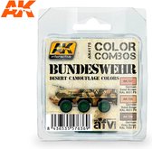 AK Interactive AK 4175 - Bundeswehr Desert Camouflage Colors Combo verf set