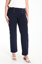 Cassis Dames Broek met hoge taille en knoopjes - Broek - Maat 46