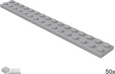 LEGO Plaat 2x16, 4282 Licht blauwgrijs 50 stuks