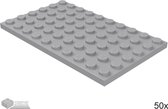 LEGO Plaat 6x10, 3033 Licht blauwgrijs 50 stuks