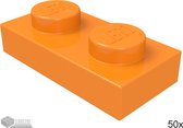 LEGO Plaat 1x2, 3023 Oranje 50 stuks