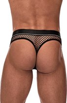 Cock Ring Thong - Black - S/M - Maat S/M - Lingerie For Him