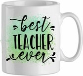 Best teacher ever' groen| Cadeau| cadeau voor haar| cadeau voor hem | Beker 31 CL| leraar| docent| juf| meester