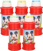 6x Bouteilles à bulles Mickey Mouse avec jeu 175 ml pour enfants - Jouets distributeurs - speelgoed à saisir