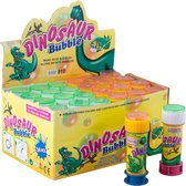4x Dinosaurus bellenblaas flesjes met spelletje 60 ml voor kinderen - Uitdeelspeelgoed - Grabbelton speelgoed