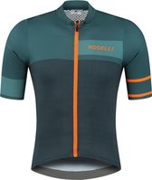 Rogelli Block Fietsshirt - Korte Mouwen - Heren - Groen, Oranje - Maat 3XL