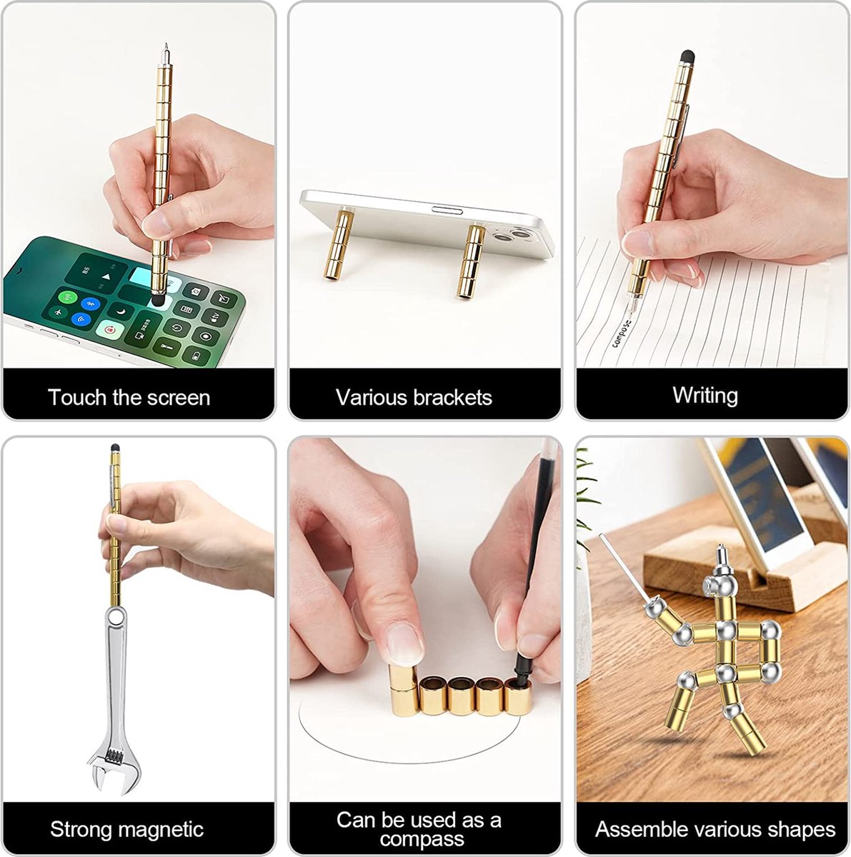 Anti Stress Stylo Bille Fidget Pen Stylo, Magnetic Stylo Jouet des