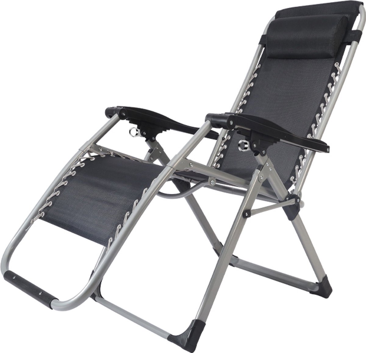 Campingstoel relax - ligstoel - instelbaar en inklapbare standenstoel