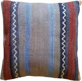 Echt Vintage Kelim kussenhoes-40x40-Handgemaakt-authentiek