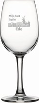 Gegraveerde witte wijnglas 26cl Ede