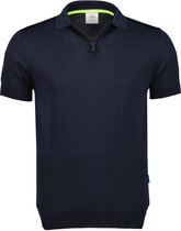 Hensen Polo - Slim Fit - Blauw - 3XL Grote Maten