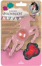 spaakverlichting Paard meisjes 12,5 x 3,5 x 2 cm roze/rood