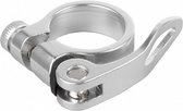 zadelklempen met snelspanner 34,9 mm aluminium zilver