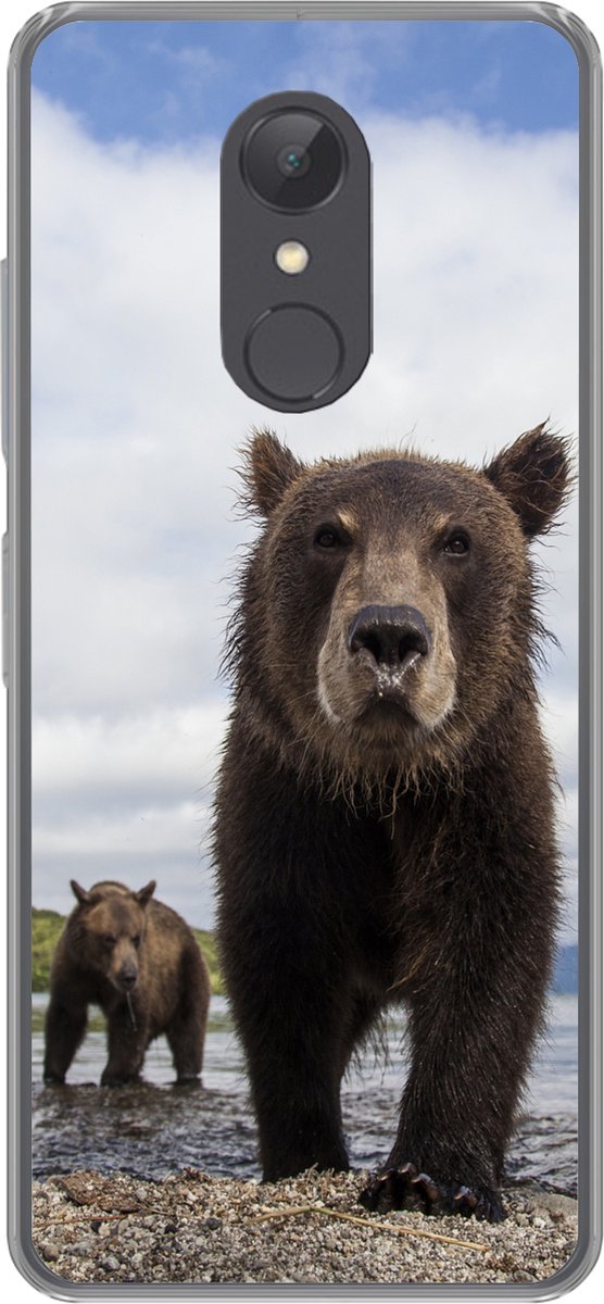 Telefoonhoesje Geschikt voor Xiaomi Geschikt voor Redmi 5 hoesje - Beer - Kust - Water - Siliconen Telefoonhoesje Telefoonhoesje