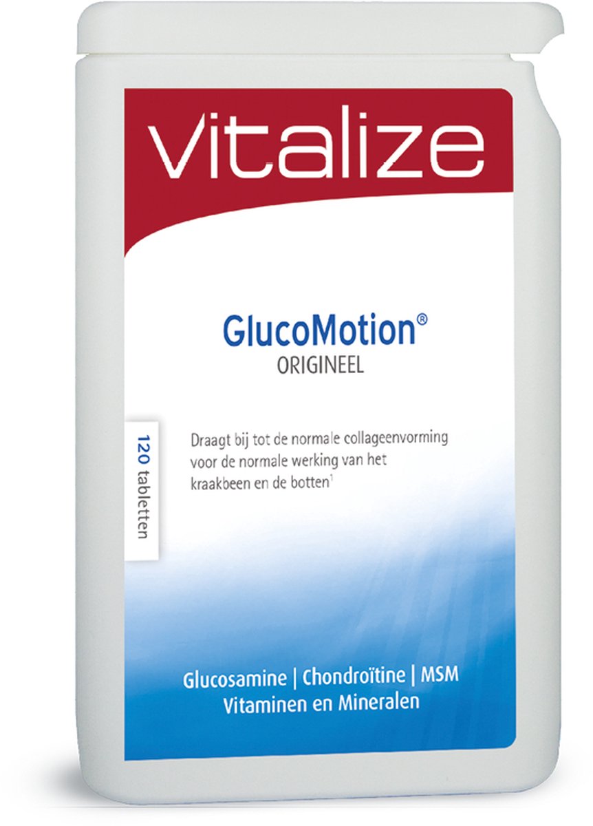 Goedkoopste Vitalize GlucoMotion Origineel glucosamine 120 tabletten | Meest complete supplement binnen de GlucoMotion® reeks - Bevat glucosamine, chondroïtine, MSM, mangaan, vitamine C en D