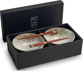 Noodle Kommen Set - Edo Japan - Hikari Serviesset - 4 delig - Geschikt voor 2 personen - Geleverd in een geschenkdoos! Cadeau Tip 2024!