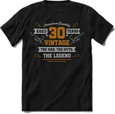 30 Jaar Legend - Feest kado T-Shirt Heren / Dames - Zilver / Goud - Perfect Verjaardag Cadeau Shirt - grappige Spreuken, Zinnen en Teksten. Maat XXL