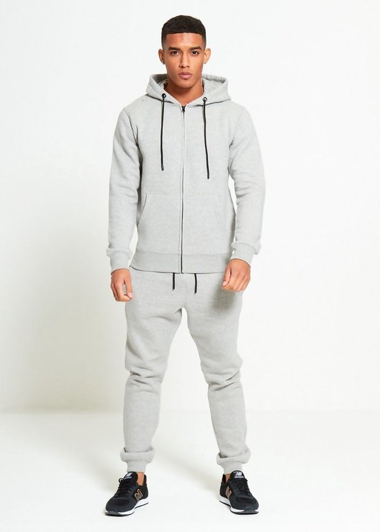 Generisch Joggingpak heren sportpak vrijetijdspak trainingspak tracksuit set casual sport winterjas effen met ritssluiting capuchon joggingbroek fleece met zakken, rood, XXL