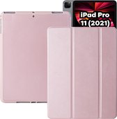 Tablet Hoes + Standaardfunctie - Geschikt voor iPad Pro 11 inch Hoes - Roze Goud