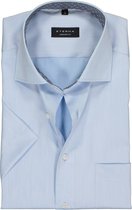 ETERNA comfort fit overhemd - twill met korte mouw - lichtblauw (contrast) - Strijkvrij - Boordmaat: 47